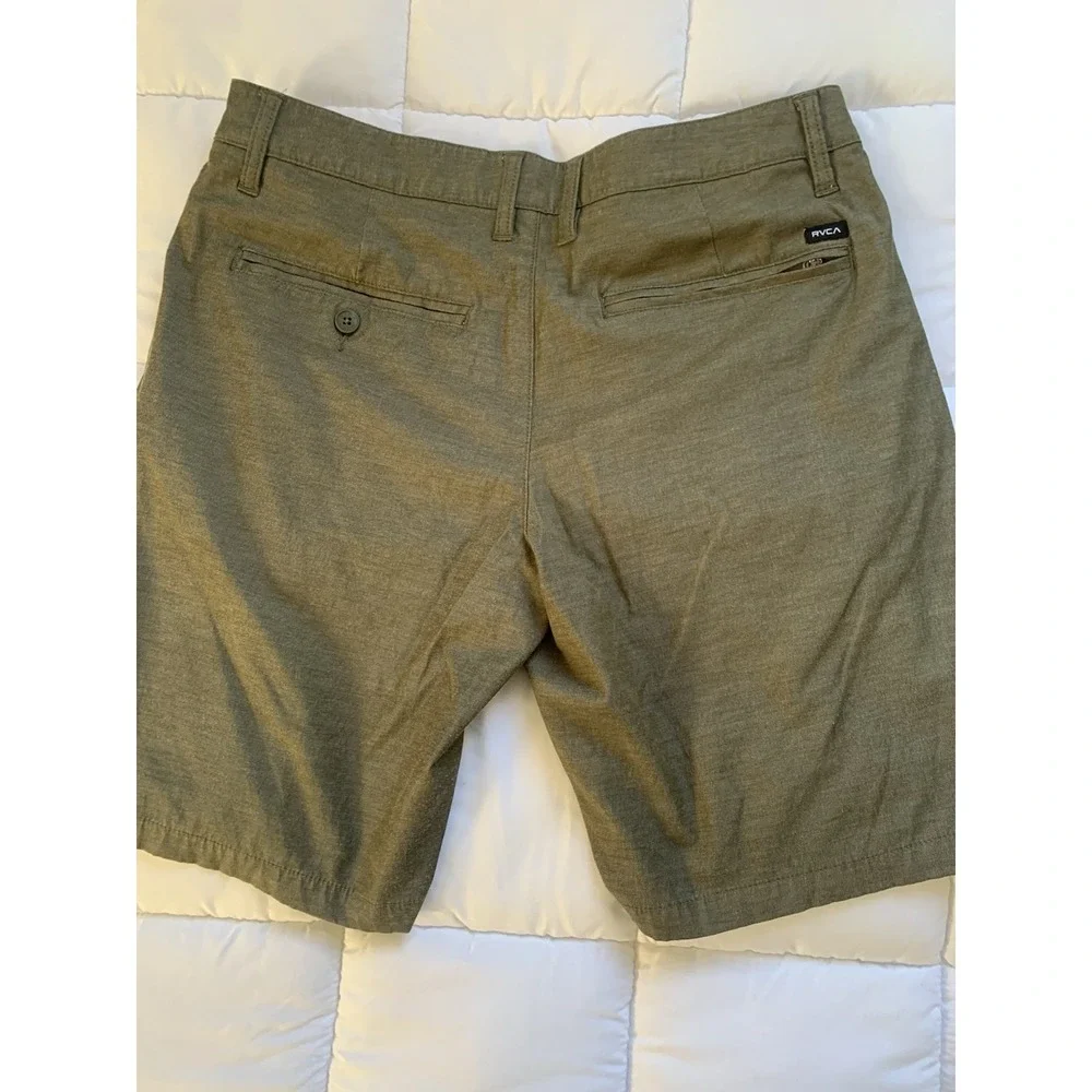 RVCA Mens‎ Shorts Olive Button Closure Size 29